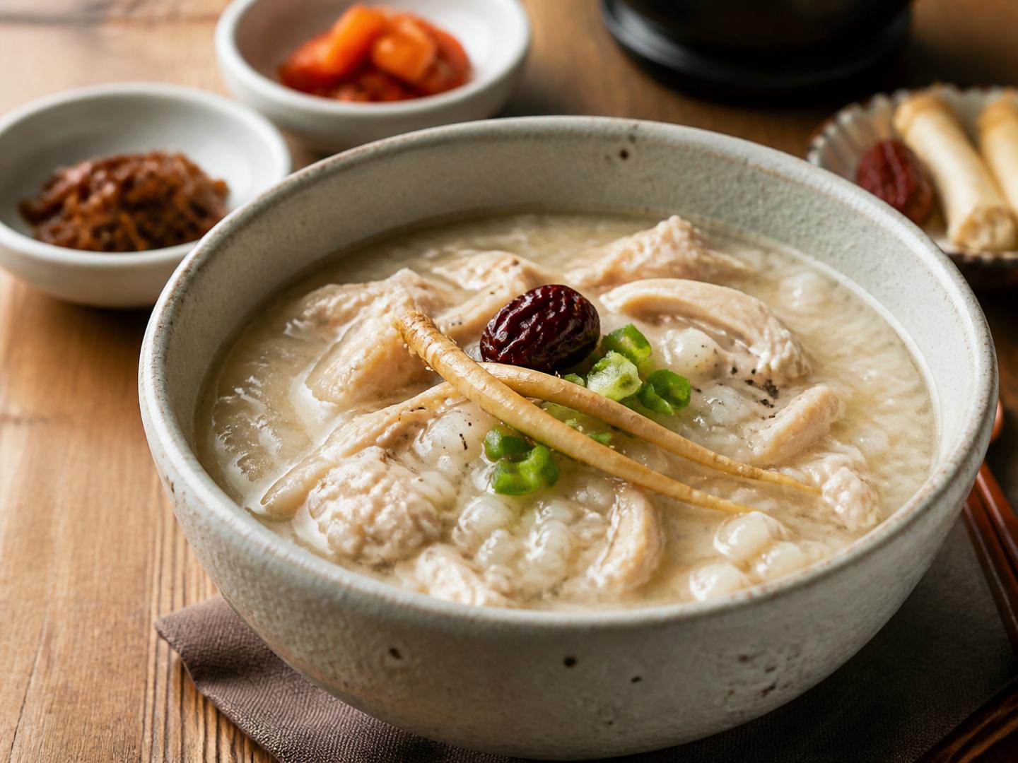 본죽 스타일 삼계죽