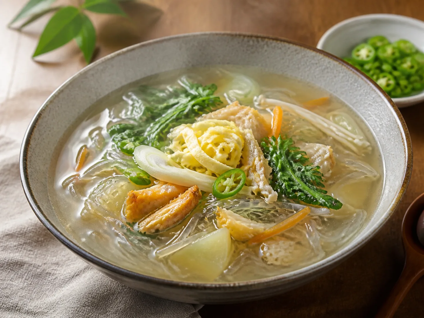 황태포당면국수