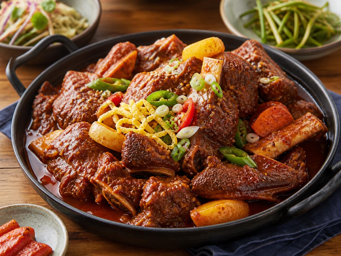 짚신 스타일 매운갈비찜