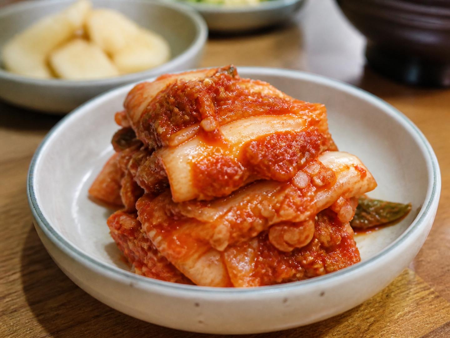 명동교자 스타일 마늘김치