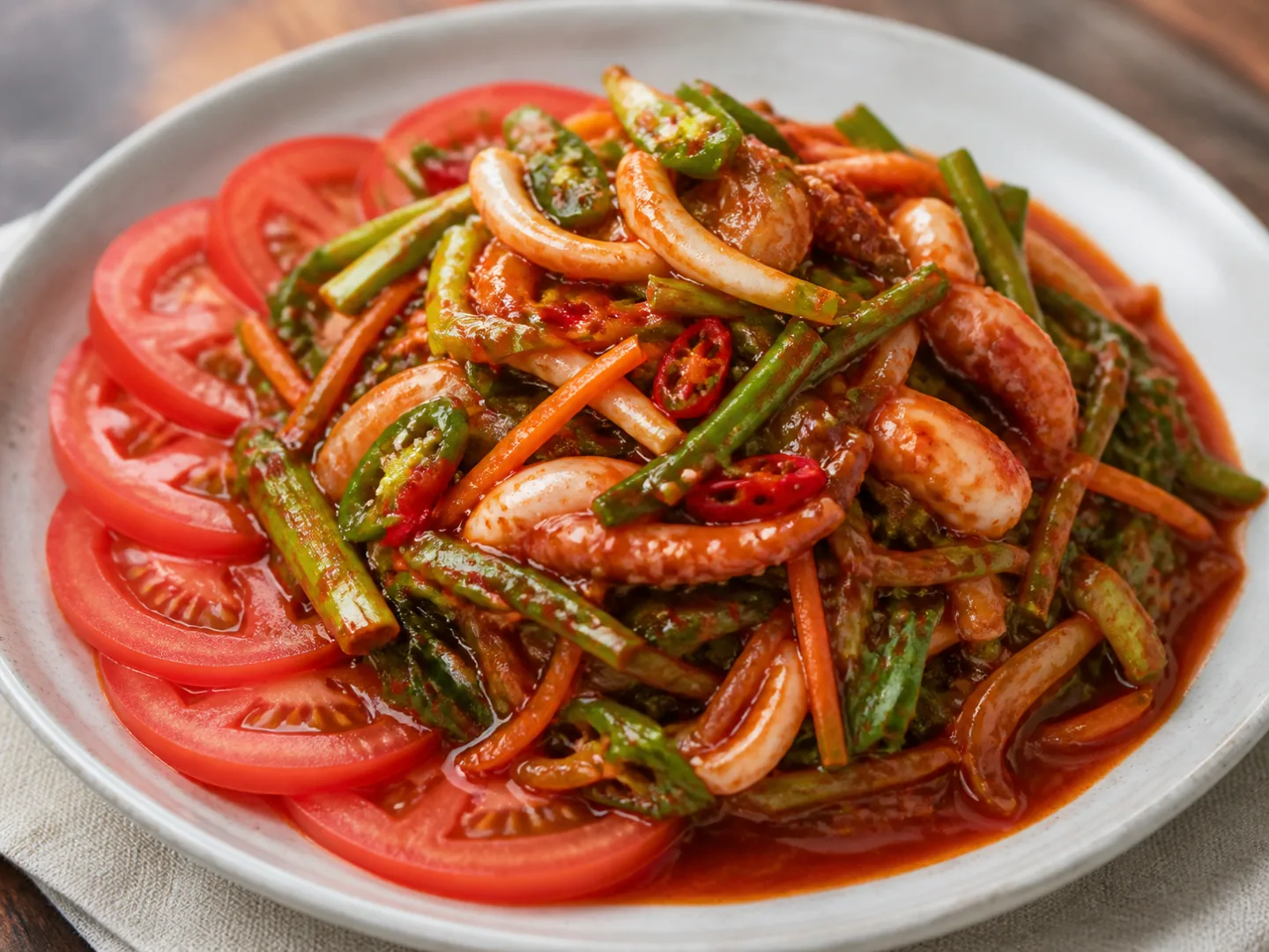 오징어토마토초무침