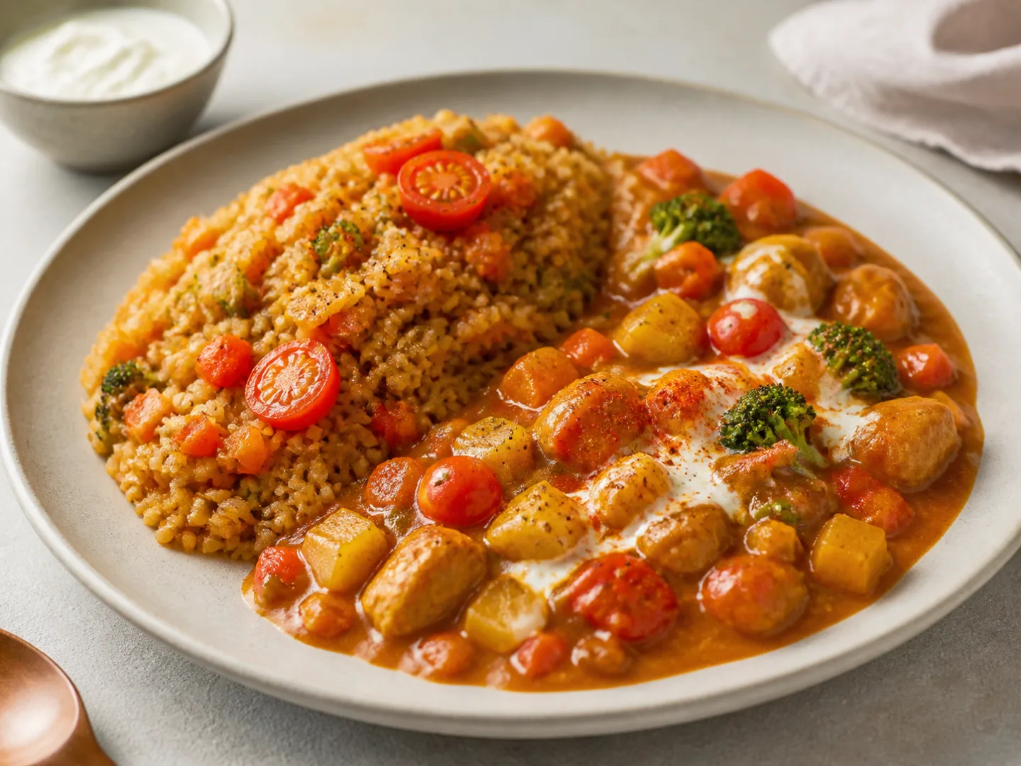 토마토카레 채소볶음밥