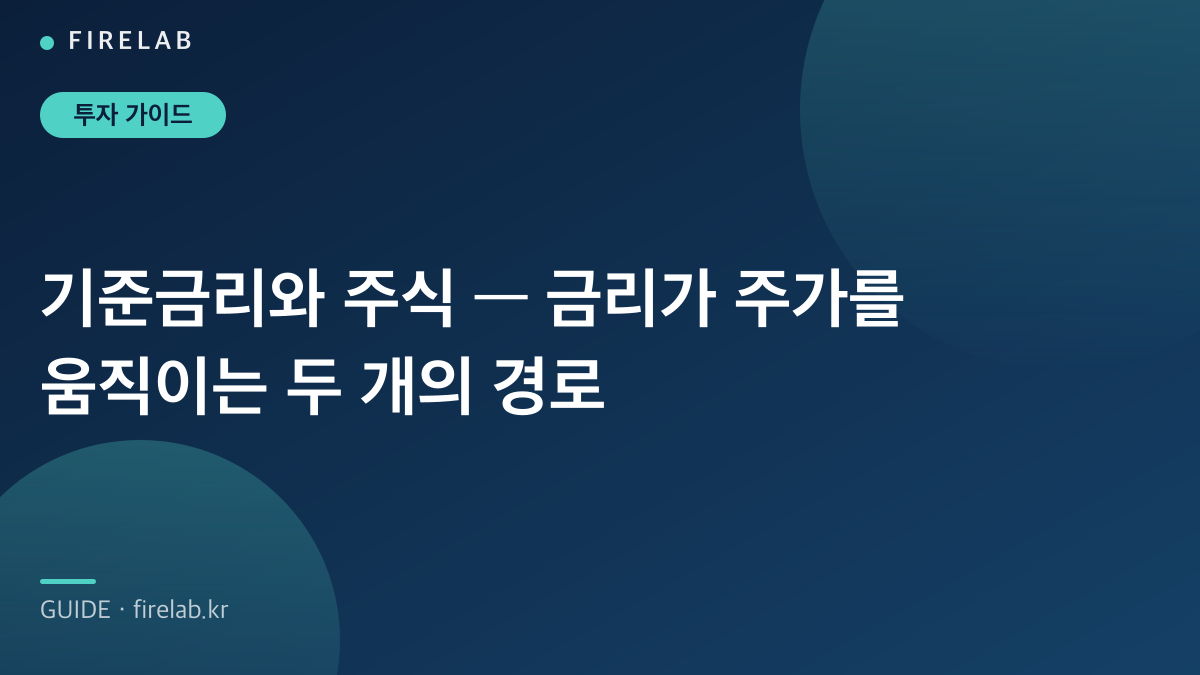 기준금리와 주식 — 금리가 주가를 움직이는 두 개의 경로